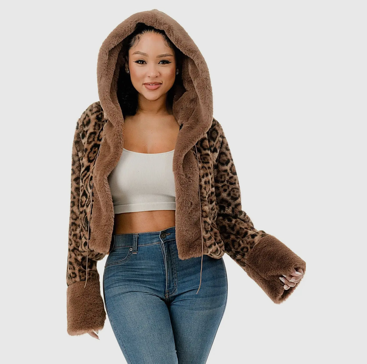 Jacket-Catty Faux Fur Hoodie