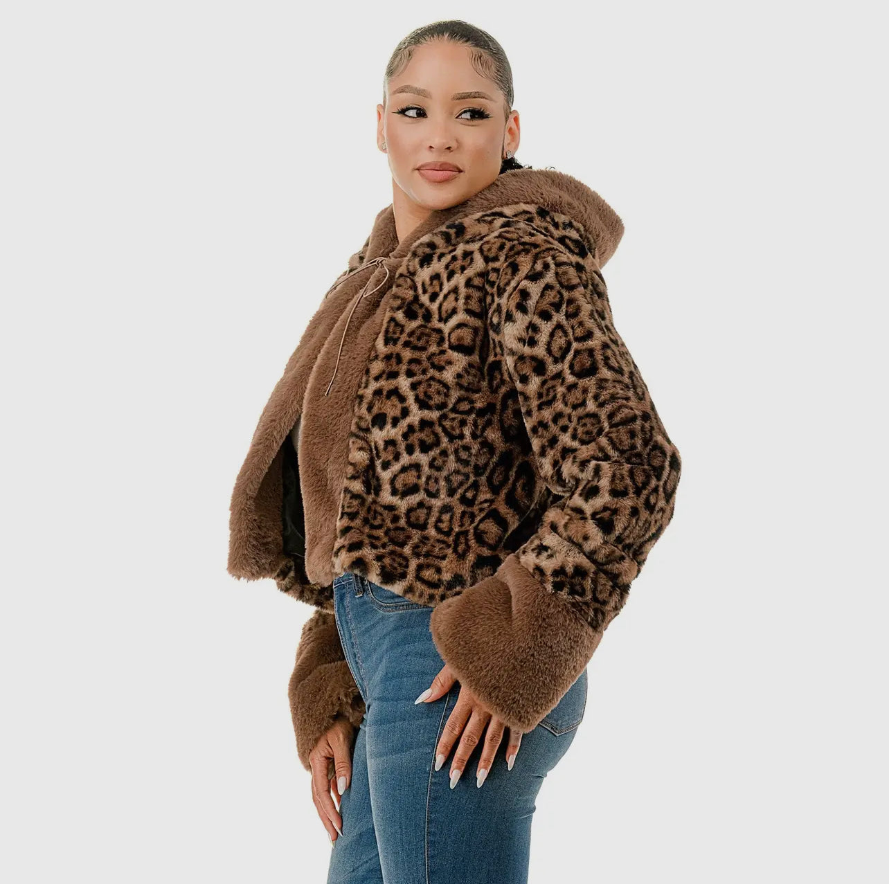 Jacket-Catty Faux Fur Hoodie