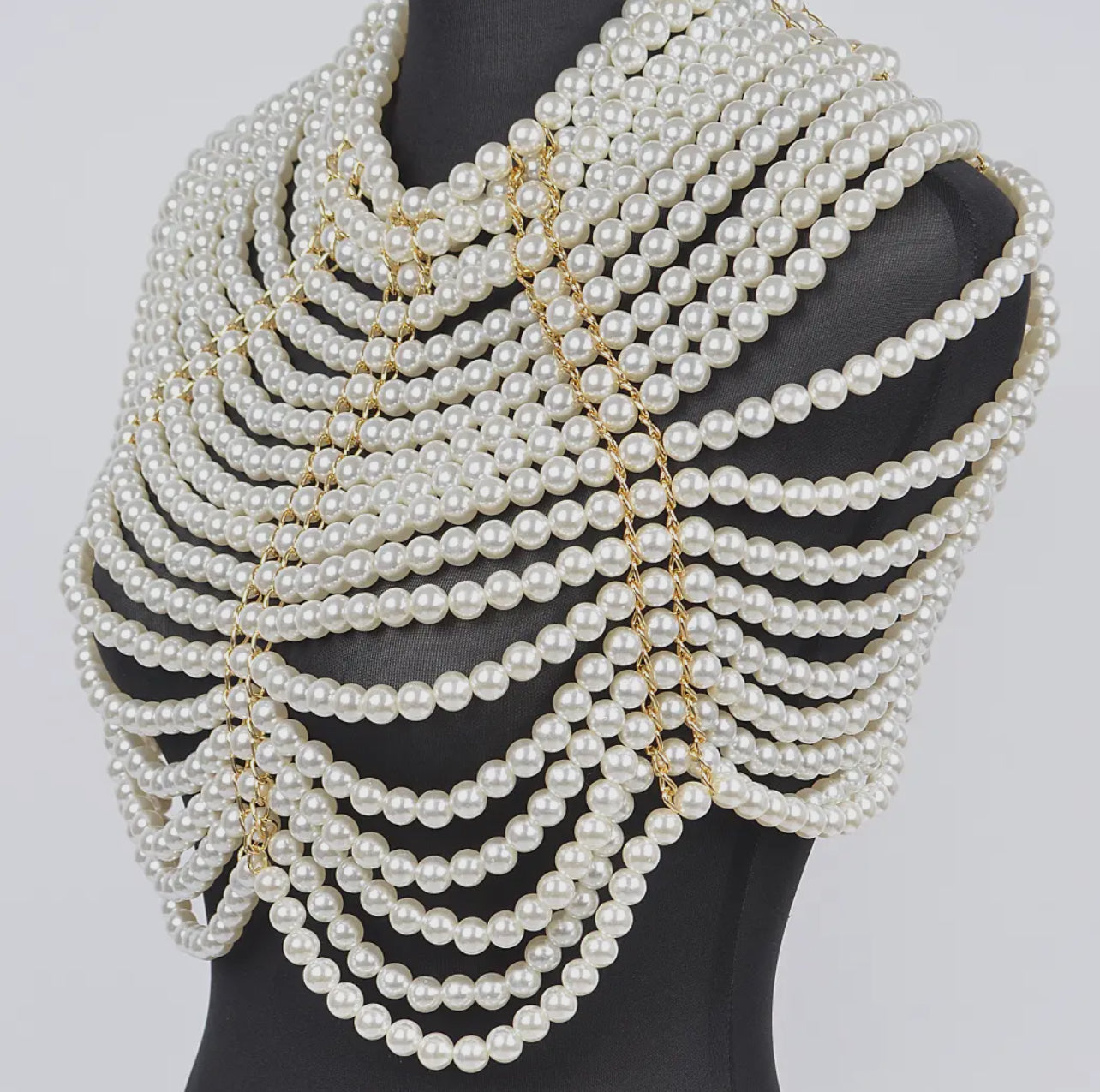 Body Accessories-Faux Pearl Chain