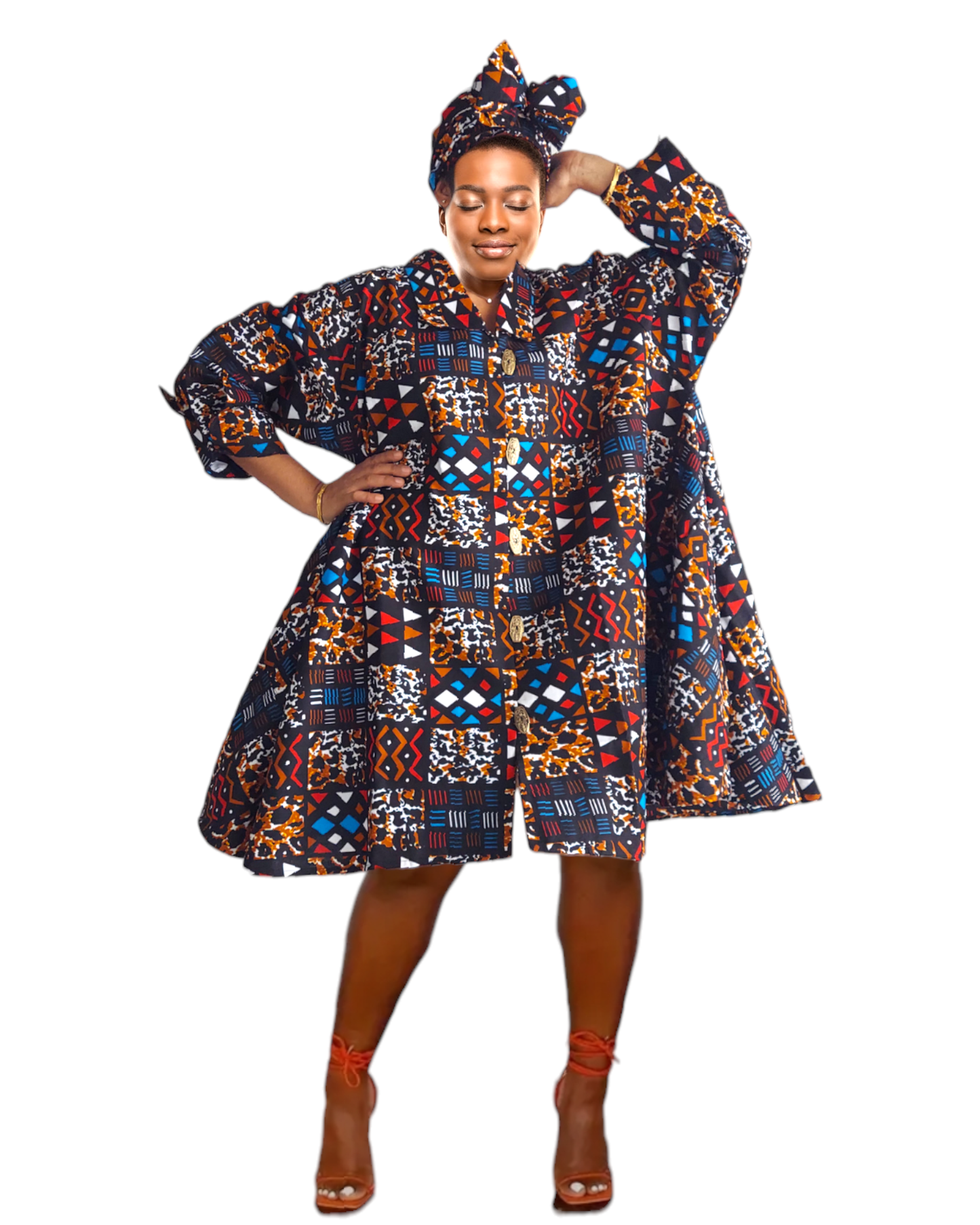 Dress-African Short Shirt / Blouse / Jacket