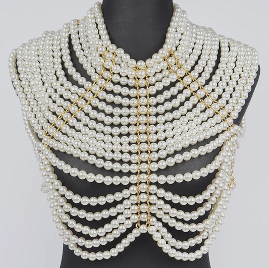 Body Accessories-Faux Pearl Chain